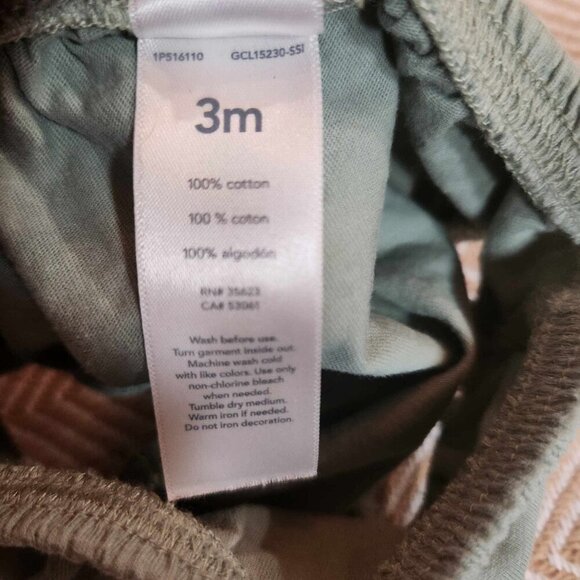 3m 100% cotton sage and cream dress snaps. - Picture 3 of 11